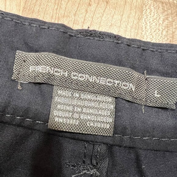 French Connection Mens Chino Pants Cotton Black Flat Front Size Large NWOT - Picture 8 of 10